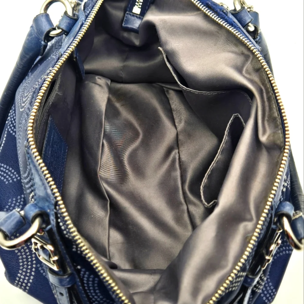 COACH Madison Sophia Satchel OP C Denim Blue Gold Hardware 2 Tags - Picture 13 of 15